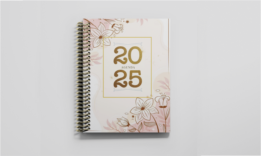 demonstração de arte de agenda, feita para produção gráfica