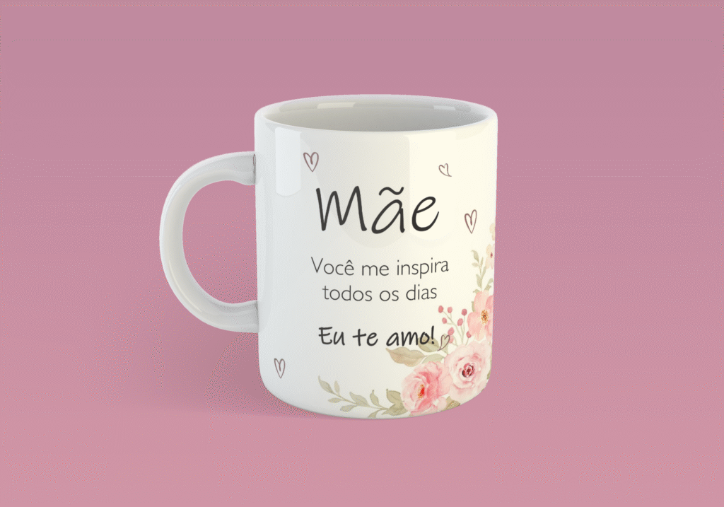 demonstração da arte do verso da caneca